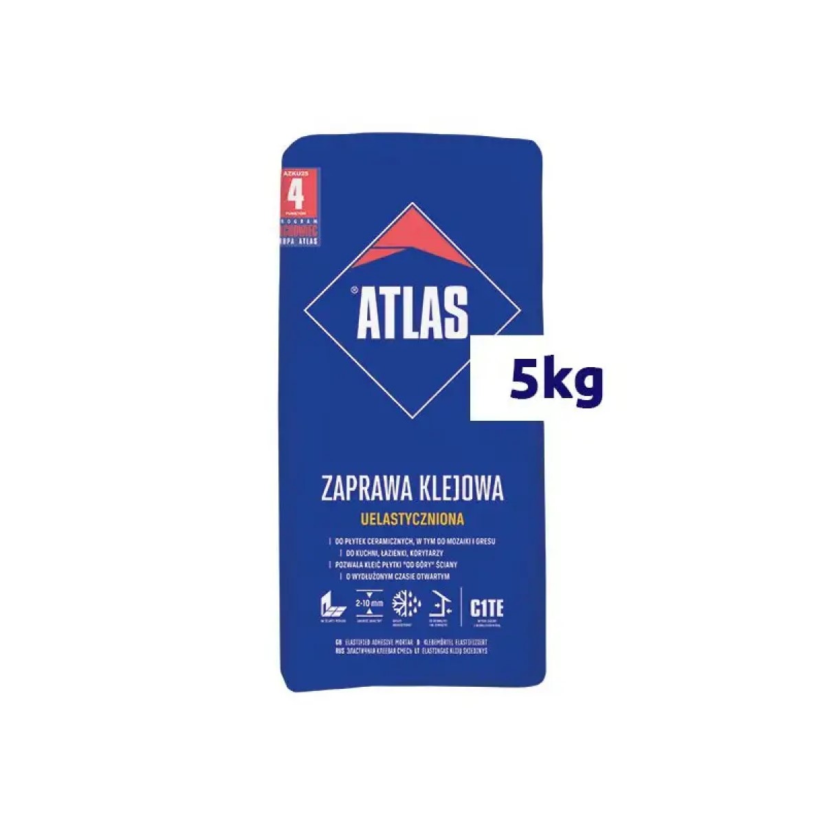 Atlas GLE flīžu līme stabilām virsmām (C1TE), 5kg